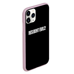 Чехол iPhone 11 Pro матовый Resident Evil 2 logo, цвет: 3D-розовый — фото 2