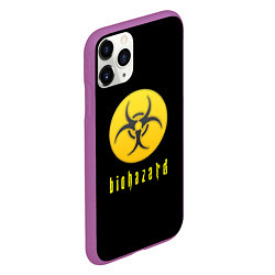 Чехол iPhone 11 Pro матовый Resident Evil biohazard, цвет: 3D-фиолетовый — фото 2