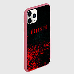 Чехол iPhone 11 Pro матовый Biohazard брызги красок, цвет: 3D-малиновый — фото 2