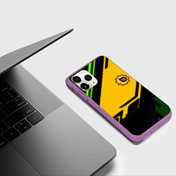 Чехол iPhone 11 Pro матовый Serious Sam geometry, цвет: 3D-фиолетовый — фото 2