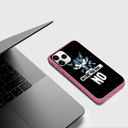Чехол iPhone 11 Pro матовый Нет - прежде чем ты спросишь, цвет: 3D-малиновый — фото 2
