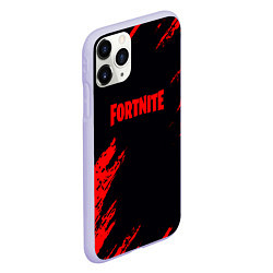 Чехол iPhone 11 Pro матовый Fortnite красные краски лого, цвет: 3D-светло-сиреневый — фото 2