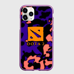 Чехол iPhone 11 Pro матовый DOTA 2 камуфляж, цвет: 3D-фиолетовый