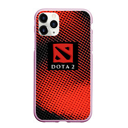 Чехол iPhone 11 Pro матовый DOTA 2 краски абстракция, цвет: 3D-розовый