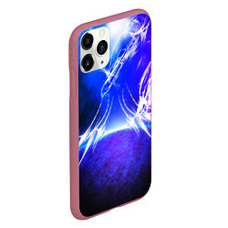 Чехол iPhone 11 Pro матовый Неоновый шторм текстура, цвет: 3D-малиновый — фото 2