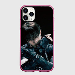 Чехол iPhone 11 Pro матовый Stray Kids Bang Chan Giant concept, цвет: 3D-малиновый