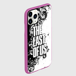 Чехол iPhone 11 Pro матовый The Last of Us узор чёрно белый, цвет: 3D-фиолетовый — фото 2