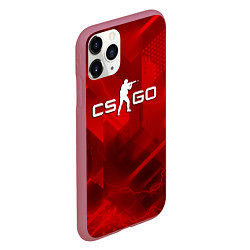 Чехол iPhone 11 Pro матовый CSGO абстракция, цвет: 3D-малиновый — фото 2