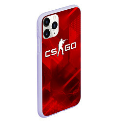 Чехол iPhone 11 Pro матовый CSGO абстракция, цвет: 3D-светло-сиреневый — фото 2