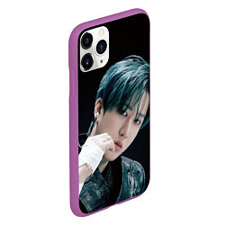 Чехол iPhone 11 Pro матовый Stray Kids Changbin Giant concept, цвет: 3D-фиолетовый — фото 2