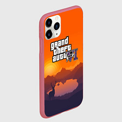 Чехол iPhone 11 Pro матовый GTA6 nature, цвет: 3D-малиновый — фото 2