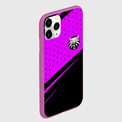 Чехол iPhone 11 Pro матовый The Witcher geometry, цвет: 3D-фиолетовый — фото 2