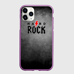 Чехол iPhone 11 Pro матовый Hard rock on dark grey, цвет: 3D-фиолетовый