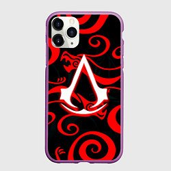 Чехол iPhone 11 Pro матовый Assassins Creed Shadows, цвет: 3D-фиолетовый