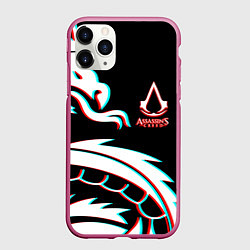 Чехол iPhone 11 Pro матовый Assassins Creed Shadows game, цвет: 3D-малиновый