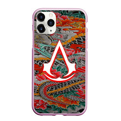 Чехол iPhone 11 Pro матовый Assassins Creed shadows japan, цвет: 3D-розовый