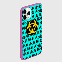 Чехол iPhone 11 Pro матовый Resident Evil japan pattern, цвет: 3D-фиолетовый — фото 2