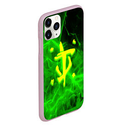 Чехол iPhone 11 Pro матовый Doom storm green, цвет: 3D-розовый — фото 2