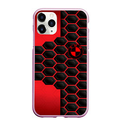 Чехол iPhone 11 Pro матовый BMW abstract auto, цвет: 3D-розовый