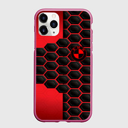 Чехол iPhone 11 Pro матовый BMW abstract auto, цвет: 3D-малиновый