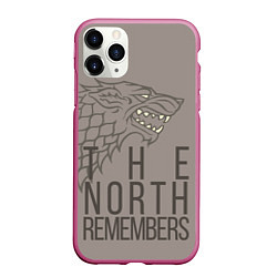 Чехол iPhone 11 Pro матовый The North Remembers game of thrones, цвет: 3D-малиновый