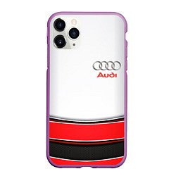 Чехол iPhone 11 Pro матовый AUDI auto car, цвет: 3D-фиолетовый