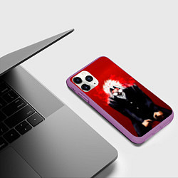 Чехол iPhone 11 Pro матовый Окарин из Dandadan, цвет: 3D-фиолетовый — фото 2