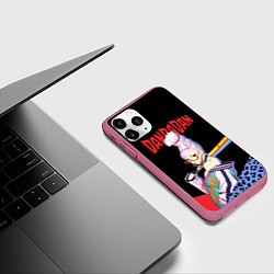 Чехол iPhone 11 Pro матовый Дандадан: Бабушка медиум, цвет: 3D-малиновый — фото 2