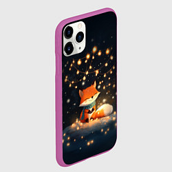 Чехол iPhone 11 Pro матовый Лисенок в лесу, цвет: 3D-фиолетовый — фото 2