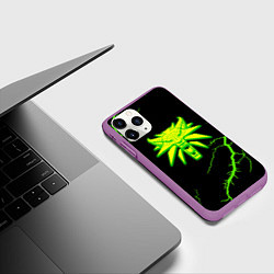 Чехол iPhone 11 Pro матовый The Witcher storm effect, цвет: 3D-фиолетовый — фото 2