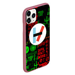 Чехол iPhone 11 Pro матовый Twenty one pilots music steel, цвет: 3D-малиновый — фото 2