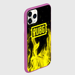 Чехол iPhone 11 Pro матовый PUBG fire yellow, цвет: 3D-фиолетовый — фото 2