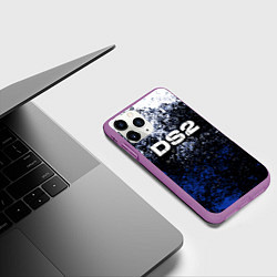 Чехол iPhone 11 Pro матовый Deathstranding 2 брызги красок, цвет: 3D-фиолетовый — фото 2
