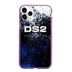 Чехол iPhone 11 Pro матовый Deathstranding 2 брызги красок, цвет: 3D-фиолетовый