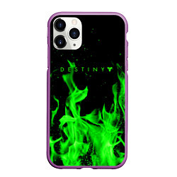 Чехол iPhone 11 Pro матовый Destiny кислотный огонь, цвет: 3D-фиолетовый