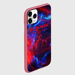 Чехол iPhone 11 Pro матовый Ведьмак космический шторм, цвет: 3D-малиновый — фото 2