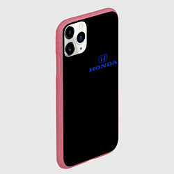 Чехол iPhone 11 Pro матовый Honda blue logo, цвет: 3D-малиновый — фото 2