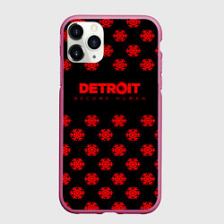 Чехол iPhone 11 Pro матовый Detroit become human winter steel, цвет: 3D-малиновый