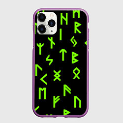 Чехол iPhone 11 Pro матовый Славянская символика кислота, цвет: 3D-фиолетовый
