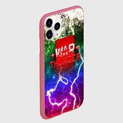 Чехол iPhone 11 Pro матовый Wartunder неоновые брызги красок, цвет: 3D-малиновый — фото 2