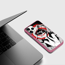 Чехол iPhone 11 Pro матовый Uzumaki, цвет: 3D-малиновый — фото 2