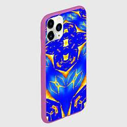 Чехол iPhone 11 Pro матовый Оптические стёкла абстракция, цвет: 3D-фиолетовый — фото 2