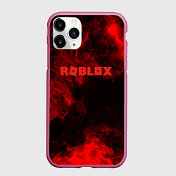 Чехол iPhone 11 Pro матовый Roblox space, цвет: 3D-малиновый