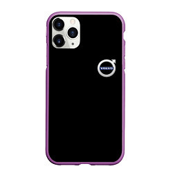 Чехол iPhone 11 Pro матовый Volvo logo auto, цвет: 3D-фиолетовый