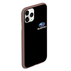 Чехол iPhone 11 Pro матовый Subaru logo auto, цвет: 3D-коричневый — фото 2