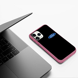 Чехол iPhone 11 Pro матовый FORD logo auto, цвет: 3D-малиновый — фото 2