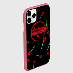 Чехол iPhone 11 Pro матовый Watch dogs 2 rose, цвет: 3D-малиновый — фото 2