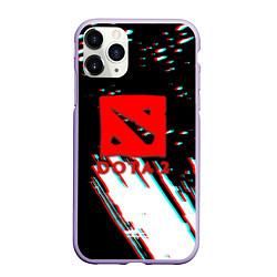 Чехол iPhone 11 Pro матовый Dota 2 glitch color, цвет: 3D-светло-сиреневый