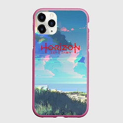 Чехол iPhone 11 Pro матовый Horizon: Zero Dawn game steel, цвет: 3D-малиновый