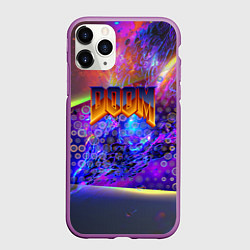 Чехол iPhone 11 Pro матовый Doom abstraction mars, цвет: 3D-фиолетовый